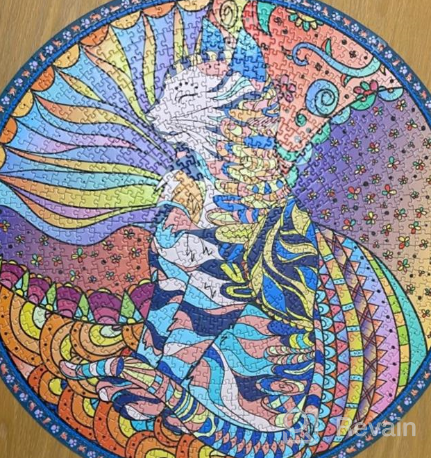 img 1 attached to 1000 Piece Animal Puzzle Color Challenge Round Mandala Cat Jigsaw Puzzle - Bgraamiens Puzzles Mandala Cat Edition review by Jerome Pernell