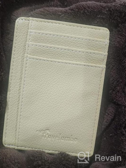 img 1 attached to Secure Your Cards And Cash With Travelambo'S RFID-Blocking Minimalist Leather Wallet review by Jamie Rogers