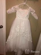 img 1 attached to Carat Elegant Flower Beading Communion Girls' Clothing in Dresses review by Andrew Grimes