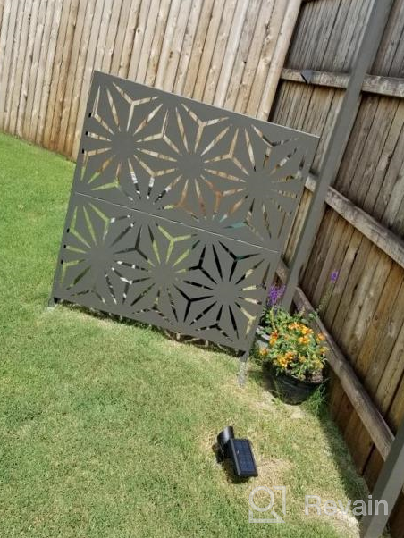 img 1 attached to Veradek Star Decorative Outdoor Divider Set With Stand, Corten Steel review by Tony Winn