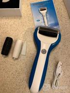 img 1 attached to Blue Electric Foot Scrubber Pedicure File - Waterproof Callus Remover For Hard Skin & Dead Skin On Heels, 3 Roller Heads Included! review by Dan Venegas