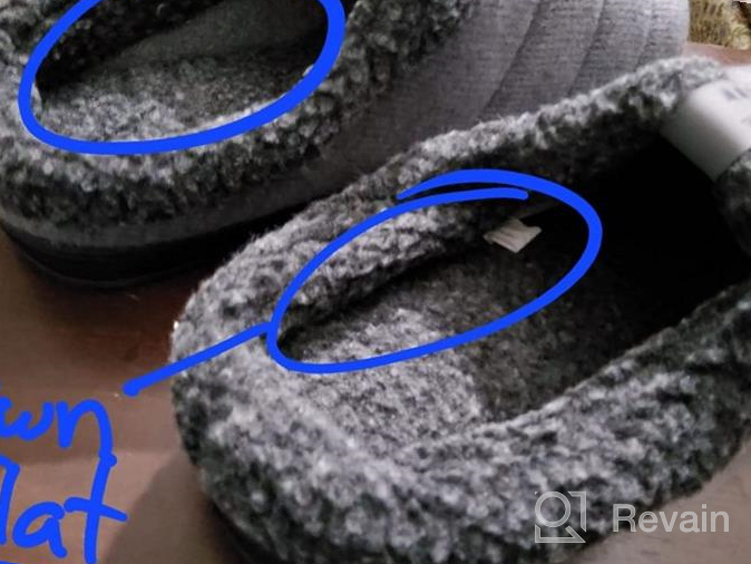 img 1 attached to Cozy Memory Foam House Shoes For Men With Quilt Knitted Design, Plush Fleece Lining, And Indoor-Outdoor Versatility - LongBay Slippers review by Alex Tilden