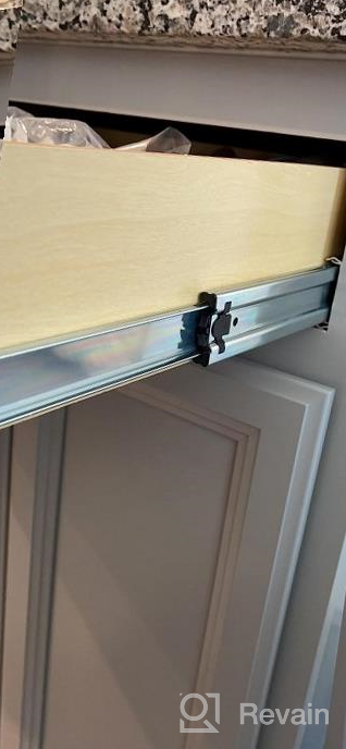 img 1 attached to 14 Inch Heavy Duty Soft Close Drawer Slides - 100 LB Capacity Ball Bearing Full Extension Cabinet Drawer Slides (LONTAN 4502S3-14) review by Eric Stewart