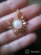 img 1 attached to Double Chain Layered Moon and Sun Choker Necklace with Sunflower Opal Pendant - Perfect Gift for Women review by Alexander Roberson