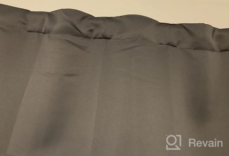 img 1 attached to 🌑 Deconovo Dark Grey Blackout Curtains - (52x84 Inch, Set of 2), Thermal Insulated Rod Pocket and Back Tab Curtains for Bedroom review by Daniel Drury