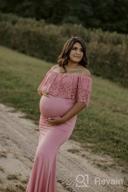 img 1 attached to Stunning Maternity Photography Dress - Molliya Long Maxi With Ruffles, Lace And Off-Shoulder Design review by Kiesha Williams