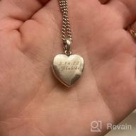 img 1 attached to 🌻 Soulful Sunflower Heart Locket Necklace: A Personalized Keepsake in Sterling Silver/Gold review by Tara Wilson