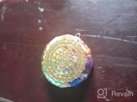 img 1 attached to 🌌 Sacred Geometry Orgonite Necklace with Luminous Sri Yantra Pendant - Enhance Chakra Energy and Meditation Experience with this Exquisite Meditation Jewelry review by Chris Martin