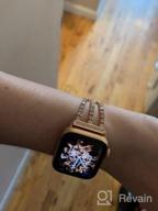 img 1 attached to Add Glitz To Your Apple Watch With Surace'S Rhinestone Metal Link Bracelet For Women - Compatible With Series 8, 7, 6, 5, 4, 3, 2, 1 And SE - 38Mm/40Mm/41Mm, Rose Gold. review by Gary Generale