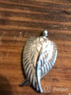 img 1 attached to Stainless Steel Angel Wing Urn Pendant - Memorial Jewelry for Ashes | Ashes Holder Necklace - I'm Here to Watch Over You review by James Hess