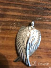 img 6 attached to Stainless Steel Angel Wing Urn Pendant - Memorial Jewelry for Ashes | Ashes Holder Necklace - I'm Here to Watch Over You
