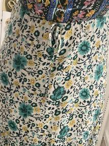 img 8 attached to TEMOFON Women's Summer Bohemian Casual Floral Print Maxi Dress with Short Sleeves, Sizes S-2XL