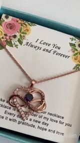 img 6 attached to Ожерелья с подвесками Infinity Love с камнями - идеальный подарок на день рождения для женщин, сестер и девочек от Sovesi