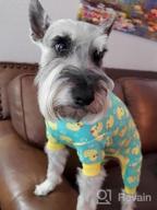 img 1 attached to Stretchable Yellow Duck Dog And Cat Pajamas For Small Dogs - Soft Material Dog Apparel For Comfy Sleepwear review by Austin Cejudo