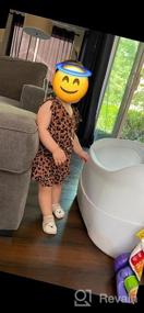 img 5 attached to 👧 Adorable Toddler Girls Off Shoulder Ruffle Romper: Belted, Sleeveless & Leopard Print Wide Leg Shorts Jumpsuit