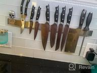 картинка 1 прикреплена к отзыву 🔪 Magnetic Knife Holder for Wall, Enkrio 16 Inch - Black Stainless Steel - Knife Magnetic Strip - No Drilling - Kitchen Magnet Knife Holder Strip - Knife Rack - Knife Bar от Profit Gilley