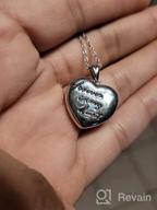 img 1 attached to Personalized 925 Sterling Silver Forever In My Heart Locket Necklace - Holds Pictures | Photo Picture Locket Necklace for Women & Girls review by Mauricio Woodard