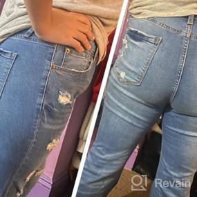 img 6 attached to Расклешенные джинсы с завышенной талией для женщин от LookbookStore