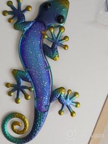 img 6 attached to Metal Gecko Wall Decor: Set Of 2 Indoor And Garden Art Sculptures For Patio And Yard