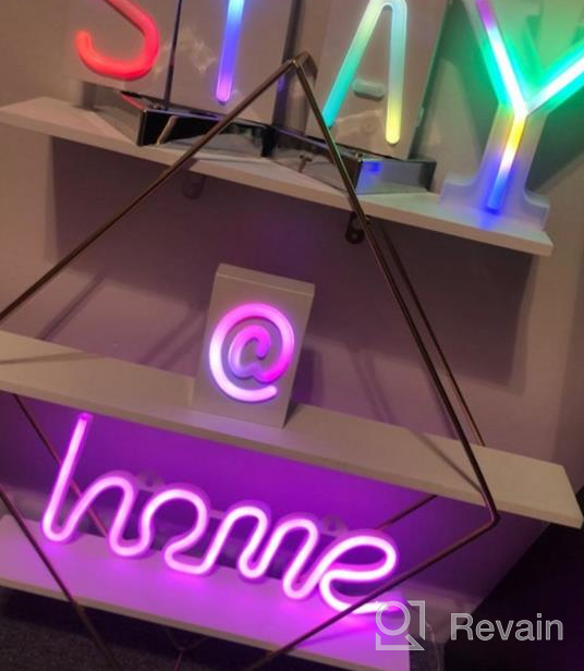 img 1 attached to OYE HOYE LED Letter Symbol Sign, Neon Night Light Signs For DIY & Christmas Decoration, Multi Color Changing & USB/Battery Operated Decor Lights – White @ review by Shawn Hodges