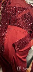 img 8 attached to Women'S Sexy Sequin Mesh Jumpsuit Romper - Long Sleeve Wide Leg High Waisted Outfit
