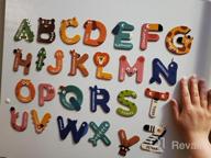 img 1 attached to JCREN Jumbo Magnetic Animals Alphabet Letters Set - Large Uppercase ABC Fridge Magnets For Fun Learning, Spelling & Preschool Education - Perfect Refrigerator Gift For Boys & Girls 3-5 Years Old review by Brannan Mclemore