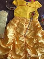 img 1 attached to Yellow Layered Princess Costume Dress-Up With Accessories For Little Girls By ReliBeauty review by Noah Warneking