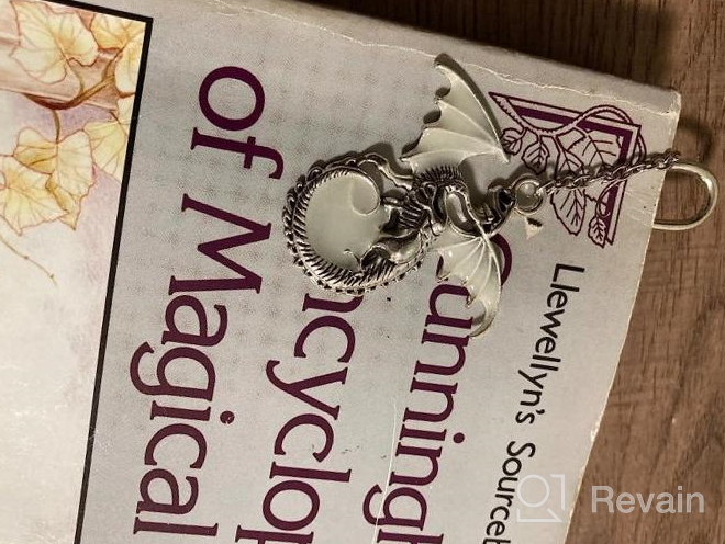 img 1 attached to Vintage Glow in The Dark Metal Bookmarks: Dragon & Owl Antique Silver 2 Pack, Perfect Gift for Men and Women review by Nate Ducey