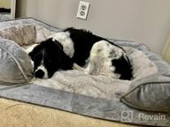 img 1 attached to Furhaven Large Orthopedic Dog Bed: Minky Plush & Suede Pillow Top Mattress With Removable Washable Cover, Ideal For French Roast Lovers - Large Size review by Seth Gibbons