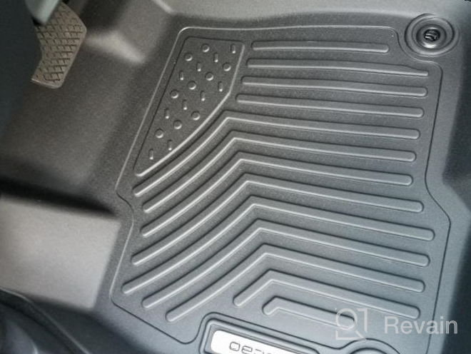 img 1 attached to OEDRO All-Weather Floor Mats Compatible With 2017-2022 Honda CR-V - Complete Set Of Front And Rear Liners In Unique Black TPE review by Terry Herrera