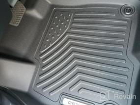 img 5 attached to OEDRO All-Weather Floor Mats Compatible With 2017-2022 Honda CR-V - Complete Set Of Front And Rear Liners In Unique Black TPE