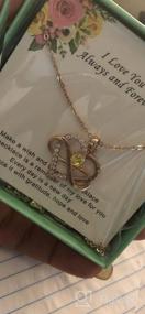 img 8 attached to Ожерелье Infinity Love с камнем: идеальный подарок на день рождения для женщин, сестер и девочек