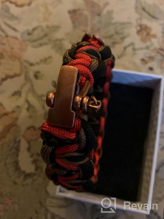 img 1 attached to High-Quality Kayder Hand Woven Paracord Bracelet: Embrace Retro Style with Adjustable D Shackle and Various Theme Accessories review by Craig Waters