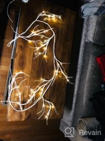 img 8 attached to 6-футовая 96-дюймовая светодиодная гирлянда из эвкалипта с таймером на батарейках - идеально подходит для весеннего свадебного фона, арочного декора стен!