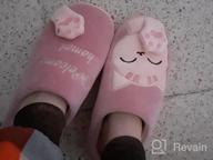 img 1 attached to Memory Foam Home Slippers For Women & Men - Cozy Slip On Cute Animal Couple House Shoes Indoor Outdoor review by Kyle Tran