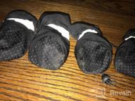 img 1 attached to Protect Your Pet'S Paws With YAODHAOD Anti-Slip Dog Shoes - Ideal For Small And Medium Pets In Snow And Winter, 4PCS Black Booties With Reflective Straps review by John Mahfood