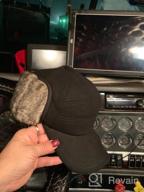 img 1 attached to Unisex Rabbit Fur Trapper Ushanka Russian Hat Nylon Shell Windproof Winter Cap review by David Weis
