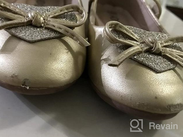 img 1 attached to 🌸 ADAMUMU Mary Jane Dress Shoes for Girls - Princess Flats with Bowknot Flower and Elastic Band - Perfect for Party, Wedding, Dress Up review by Davaun Pritchard