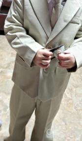 img 4 attached to 👦 Boys' 2 Button Dress Tuxedo - 5 Piece Set - Boys' Clothing