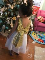 картинка 1 прикреплена к отзыву Cilucu Baby Girls Tutu Dress - Flower Girl Lace Infant Dress with Big V-Back, Belt Bow от Logan Barela