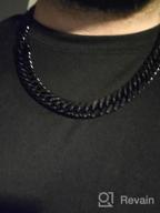 img 1 attached to 🔗 Miami Cuban Link Chain Necklace, Stainless Steel/18K Gold Plated, Curb Chains for Men Women, 5mm/7mm/10mm/13.5mm Wide, 18" 20" 22" 24" 26" 28" 30" Length review by Joey Quade
