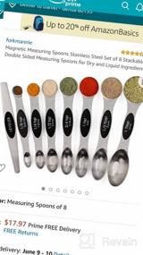 img 5 attached to Stainless Steel Double Sided Measuring Spoons Set - Teaspoon And Tablespoon For Dry & Liquid Ingredients