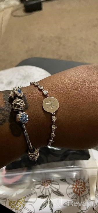 img 1 attached to ENSIANTH Zodiac Sign Adjustable Bracelet - Sliver Birthday Gift for Women and Girls review by Michael Maes