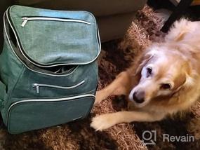 img 5 attached to Рюкзак для путешествий для собак, одобренный авиакомпаниями, с 2 складными мисками и корзинами для еды - BAGLHER BLW