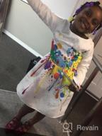 img 1 attached to Creative Colorful Paint Splatter Dress for Girls - Long Sleeve Rainbow Party Dresses by 21KIDS review by Nicholas Dobson