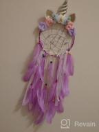 img 1 attached to QtGirl Unicorn Dream Catcher Feather Wall Decor: Vibrant Flower Dream Catcher for Girls Bedroom – Stunning Flower Wall Hanging Decoration review by Joshua Ford