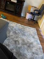 img 1 attached to Plush Grey Shaggy Area Rug 6X9 For Modern Indoor Decor, Extra Soft And Cozy Carpets For Bedroom, Living Room, And Kids' Rooms - Rainlin Fluffy Rugs review by Andargie Marquez