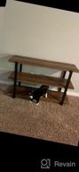 img 1 attached to Rustic Oak Console Table With 3-Tier Shelf Ideal For Living Room Or Hallway review by Kyle Mack