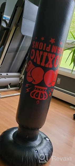 img 1 attached to 🥊 Ultimate Fun and Fitness with 63-Inch Inflatable Punching Bag for Kids and Gloves: Freestanding Bounce Back Boxing Bag Perfect for Karate, Taekwondo, and Kickboxing review by Nick Ward