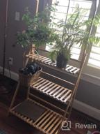 img 1 attached to COPREE Bamboo 3-Tier Hanging Plant Stand: Organize Your Garden In Style! review by Shane Ryder